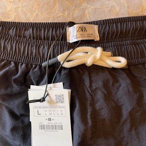 Zara Men's Navy Bathing Suit (Size L)